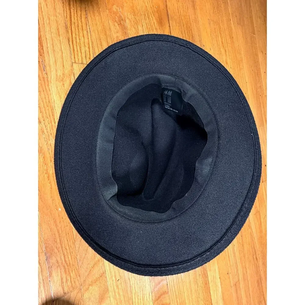 Men’s H&M Black wool felt fedora hat Size M/58